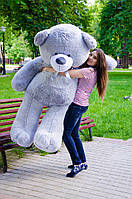 Плюшевий ведмедик м'яка іграшка Ветли 160 см Сірий Подарунок дівчині