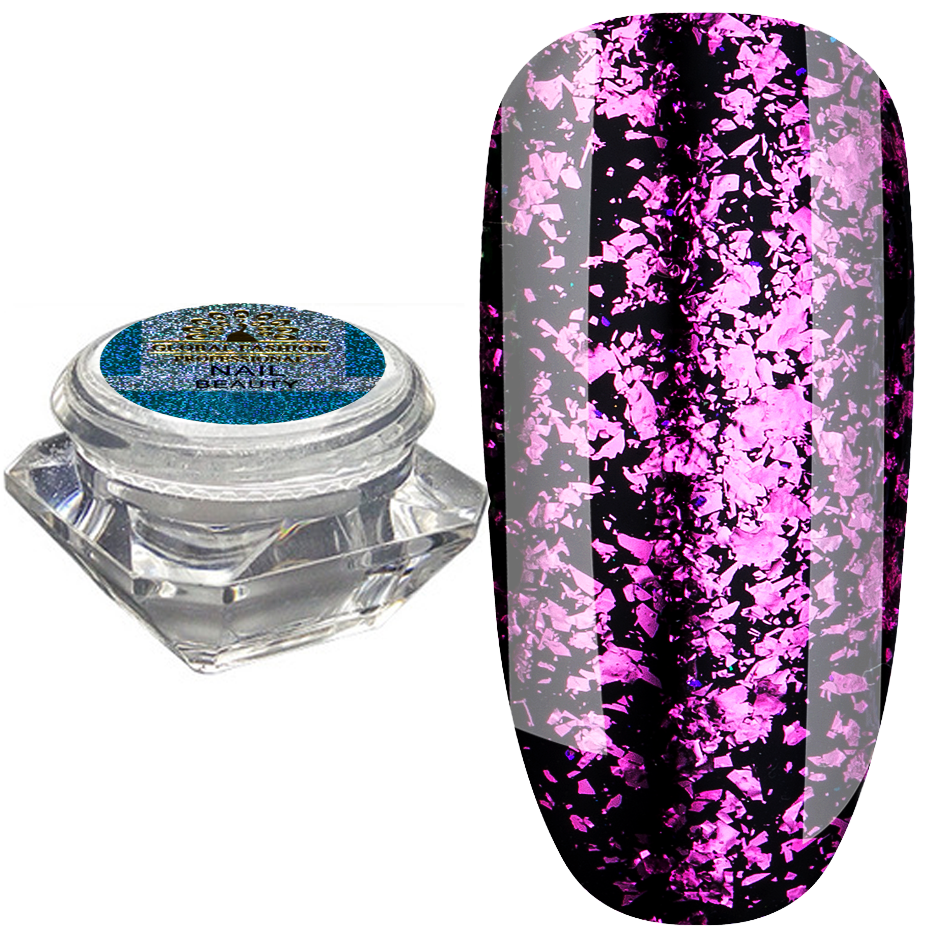 Пластівці юкі Color Foil Global Fashion №06, малиновий