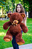 Плюшевий ведмедик м'яка іграшка Томии 100 см Шоколадний, фото 4