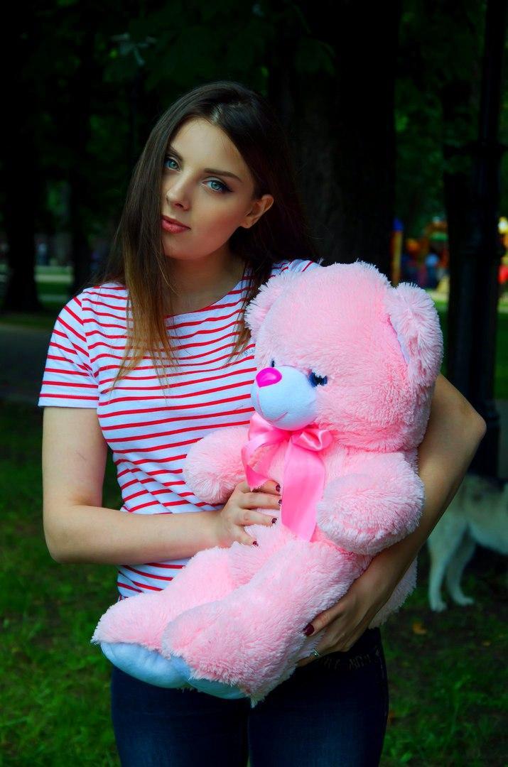 Плюшевий ведмедик м'яка іграшка Томии 65 см Рожевий, фото 1