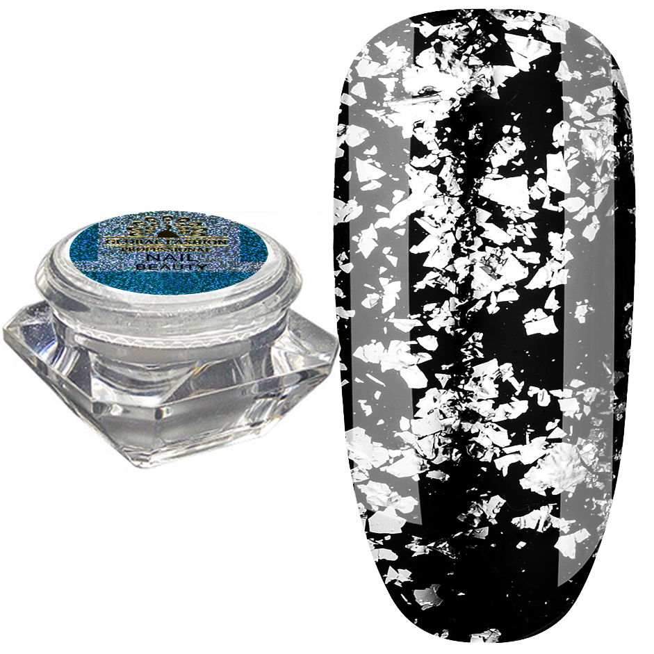 Пластівці юкі Color Foil Global Fashion №02, срібло