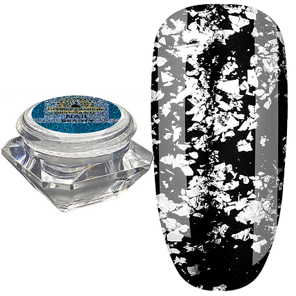 Пластівці юкі Color Foil Global Fashion №02, срібло, фото 1