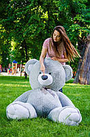 Мягкая игрушка Подарок плюшевый мишка, Плюшевый медведь Томми 180 см Серый