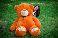 Большой плюшевый медведь 2 метра Мягкая игрушка Самый огромный плюшевый мишка 200 см в подарок девушке Карамельный