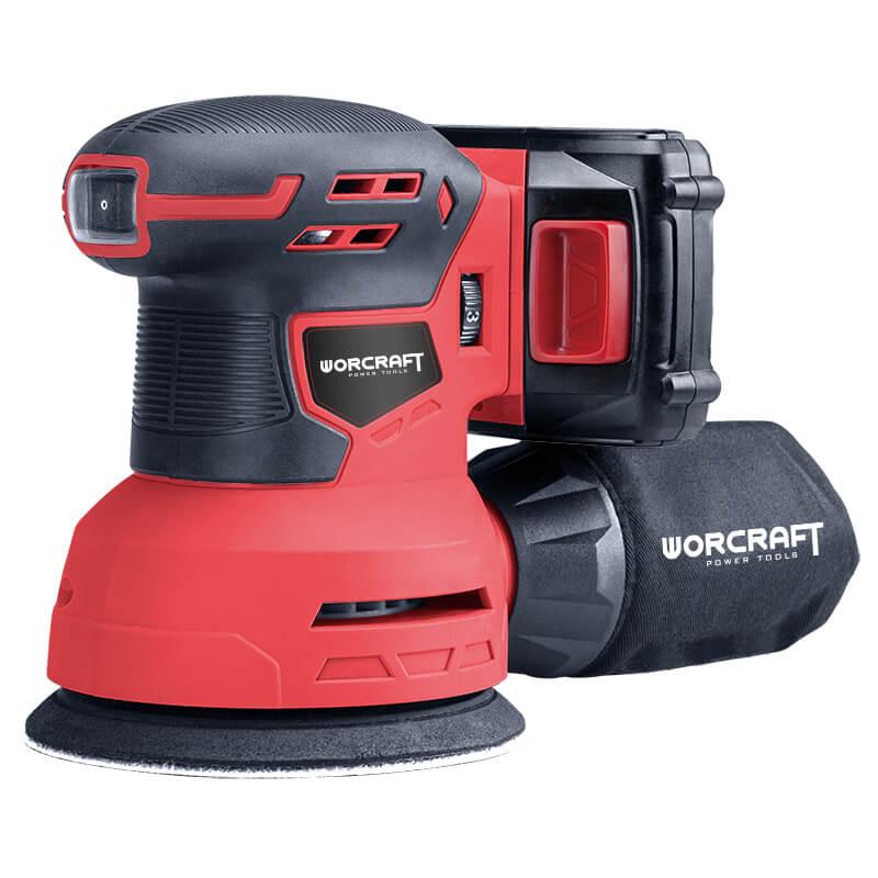 Акумуляторна шліфмашина орбітальна Worcraft CRS-S20Li з АКБ (2А) і ЗП, 20В