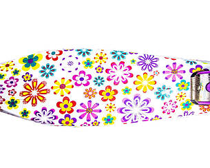 Дитячий самокат MAXI Violet Flowers Світяться фіолетові колеса, фото 2