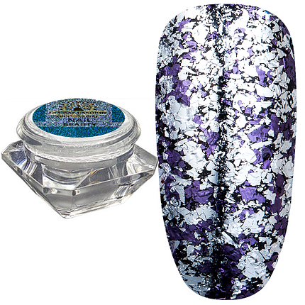 Пластівці Юкі Diamond Foil Global Fashion, №12 срібло-фіолетовий, фото 1