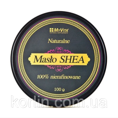 Натуральна Олія Ши 100% Нерафінована Maslo Shea (Butter, Oil) 100 г MyVita Польща Доставка з ЄС