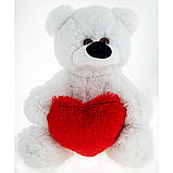 М'яка іграшка ведмедик білий 45 см з Серцем 15 см, фото 4