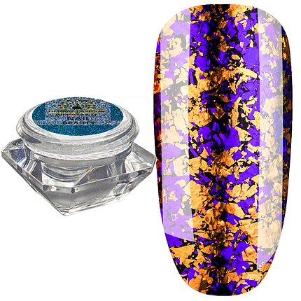 Пластівці юкі Fire Works Global Fashion №10, фіолетово-золотий, фото 1