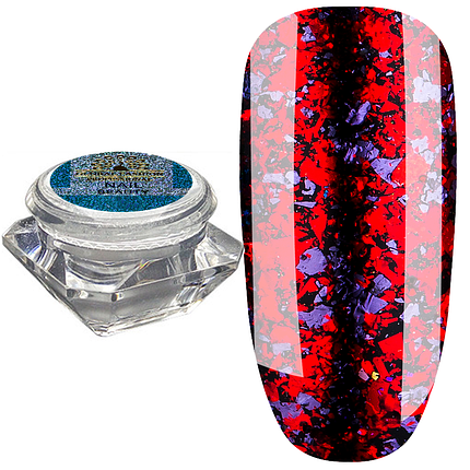 Пластівці юкі Fire Works Global Fashion №12, червоно-ліловий, фото 1