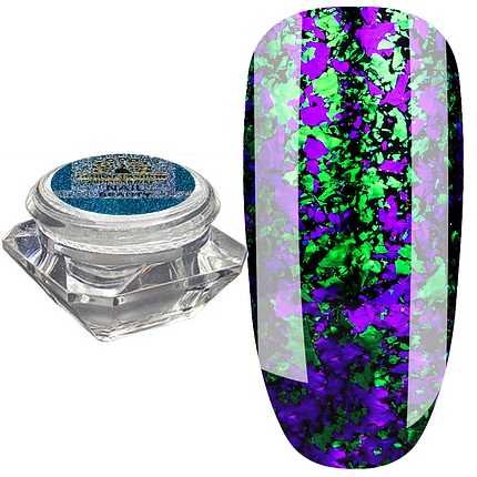 Пластівці юкі Fire Works Global Fashion №03, пурпурно-смарагдовий, фото 1