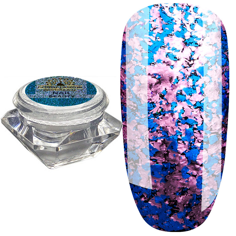 Пластівці юкі Fire Works Global Fashion №02, рожево-блакитний