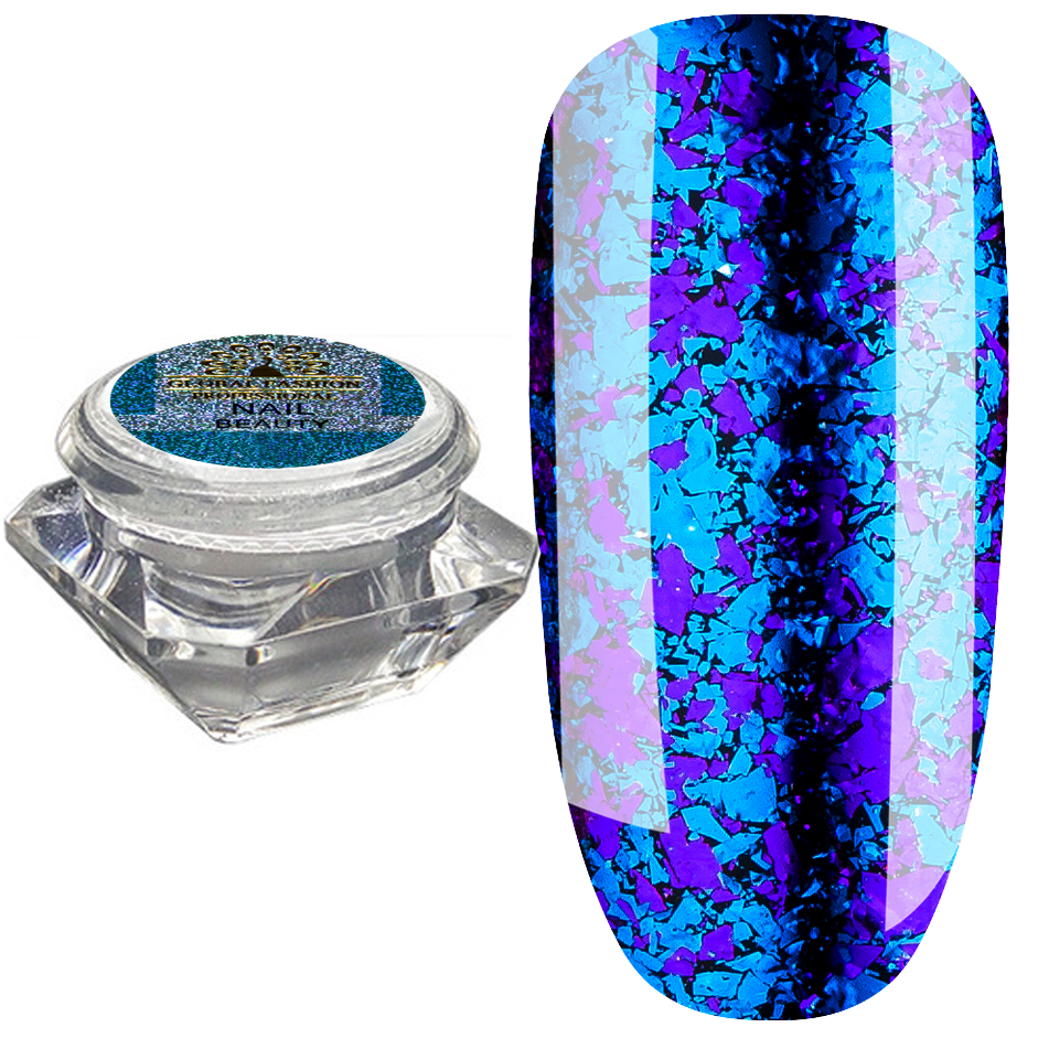 Пластівці юкі Fire Works Global Fashion №08, синьо-фіолетовий