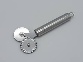 Ніж для піци і тесту подвійною з металевою ручкою Колесо кулінарне для нарізки тіста і чебуреків L 17 cm