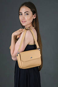 Жіноча шкіряна сумка Діана, натуральна шкіра Grand, колір Бежевий