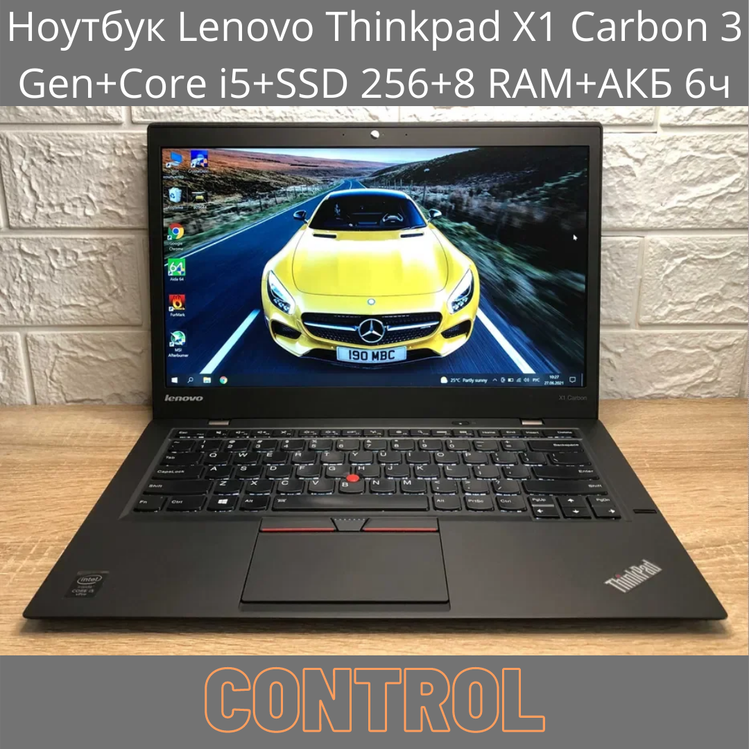 Потужний Ноутбук Lenovo Thinkpad X1 Carbon 3 Gen+Core i5+SSD 256+8 RAM+АКБ 6 год, фото 1