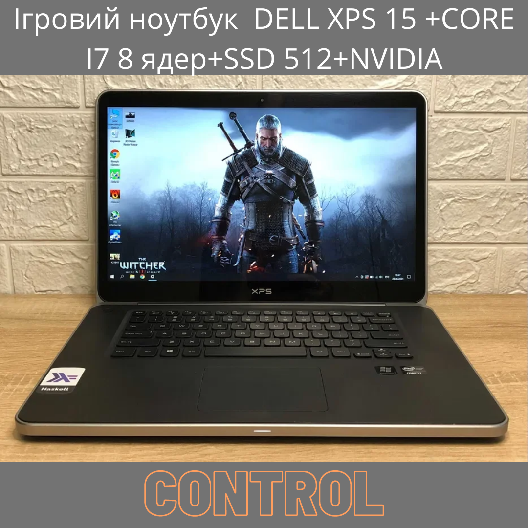 Ігровий ноутбук DELL XPS 15 +CORE I7 8 ядер+SSD 512+NVIDIA