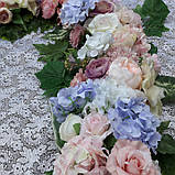 Гірлянда квіткова мікс рожево- бузково-лавандовий, фото 2