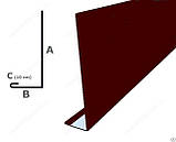 Лобова L планка для покрівлі 40х200 покриття глянець PE 0.45 мм довжина 2 м, фото 10