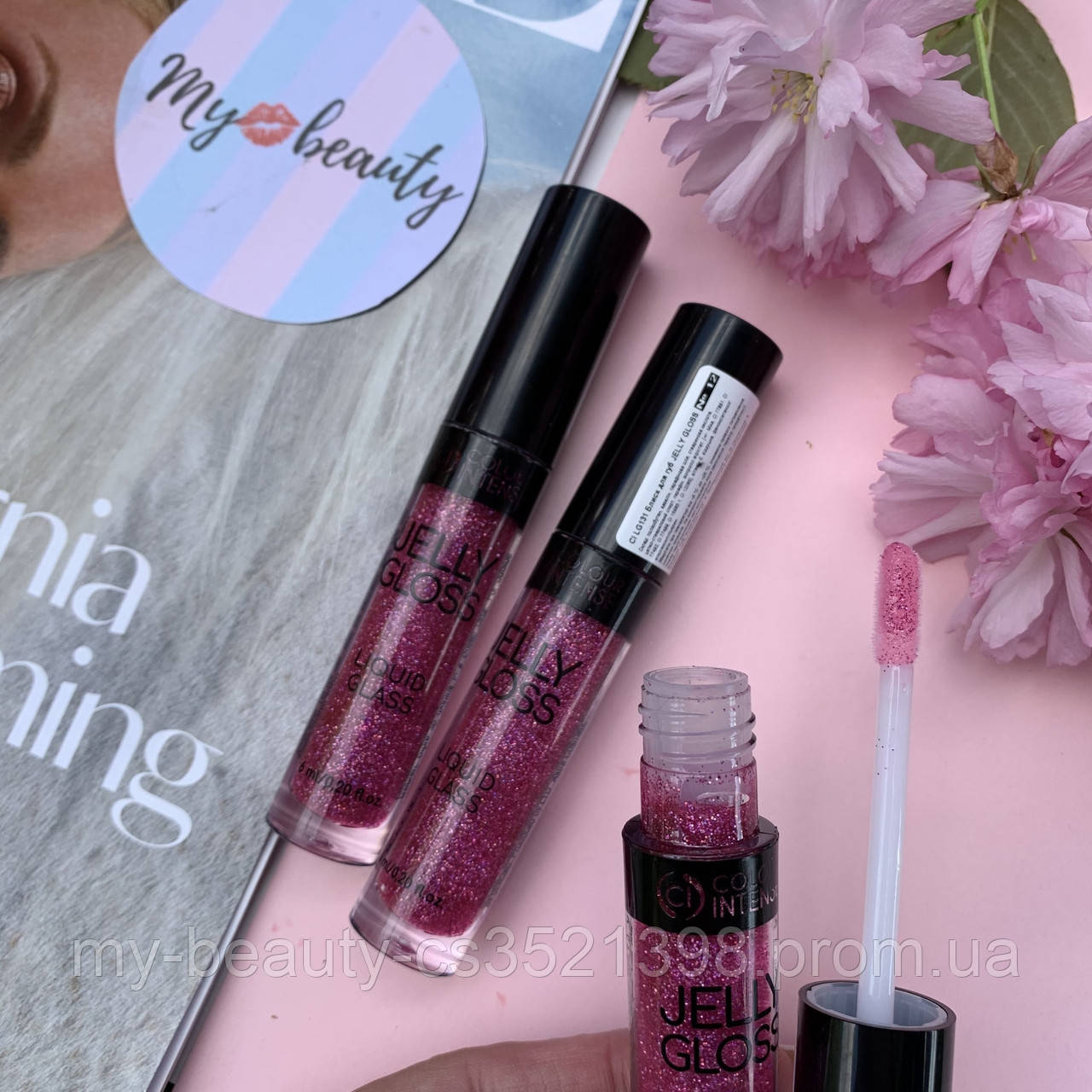 Блиск для губ Jelly Gloss Colour INTENSE з ефектом "рідкого скла " №12