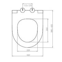 Сидіння для унітазу з дюропластів з кришкою з мікроліфтом Neva 0407, Кришка для унітазу посилений матеріал, фото 3