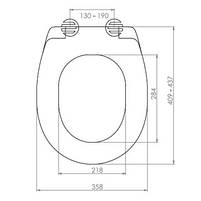 Сидіння для унітазу з термопласту з кришкою Akdeniz 0300, Овальне міцне і тверде сидіння для унітазу, фото 2