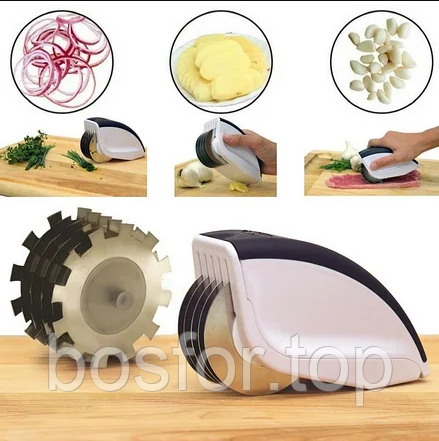 Ніж для нарізування 3 в 1 Rolling Mincer і Tenderizer з часниковим пресом овочерізка для овочів BF