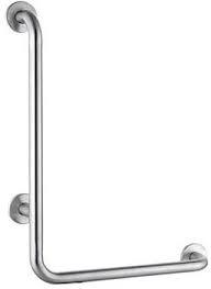 Поручень L-типу зі сталі для людей з обмеженими можливостями інвалідів Ø 32, розмір 80 * 40 * 10 см., фото 1