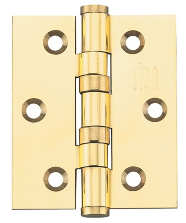 Петля SIBA латунна універсальна 2BB 75 полірована латунь (Туреччина)