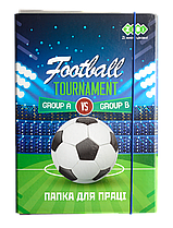 Папка для праці FOOTBALL, картонна, на гумках А4+ (300х212х28мм), KIDS Line