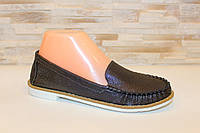 Мокасины туфли женские серые Т1348