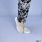 Літні перфоровані жіночі балетки колір пудра 36 р-р, фото 5