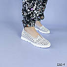 Літні перфоровані жіночі балетки колір пудра 36 р-р, фото 2