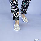 Літні перфоровані жіночі балетки колір пудра 36 р-р, фото 6