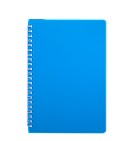 Тетрадь для записей А5 60 л клетка, голубая, пласт.обложка