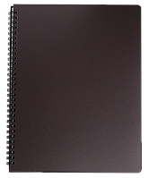 Тетрадь для записей OFFICE L2U А4 96 л., клетка, пластиковая обложка, темно-коричневая