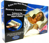 Подушка ортопедическая Memory Pillow Анатомическая с эффектом памяти Белая Реальные фото