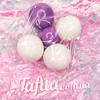 Набір желейних кульок Білі-бузкові