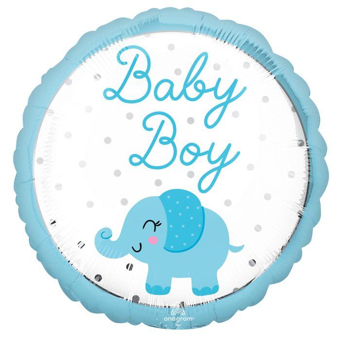 А 18" Baby Boy Elephant Pkg. Куля фольгована Малюк хлопчик. В УП