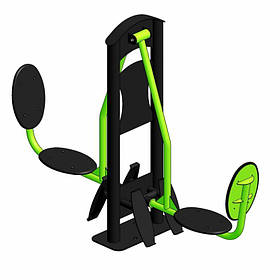 Вуличний тренажер жим ногами горизонтальний у положенні сидячи