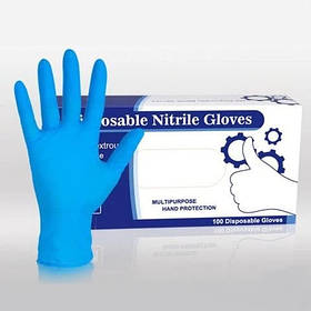 Одноразові нітрилові рукавички розмір М (100 шт)