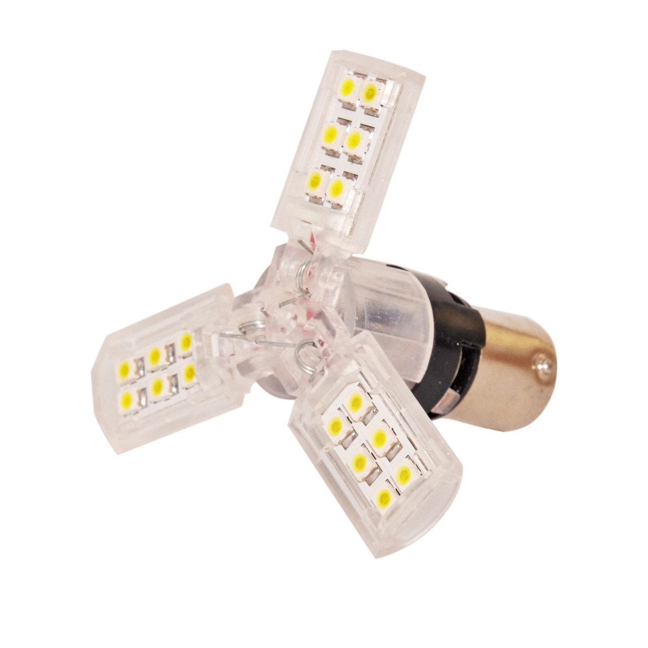 Світлодіодна автомобільна лампа S25 BA15s 18 SMD (3528) 12V WHITE 3 пелюстки 1 контакт
