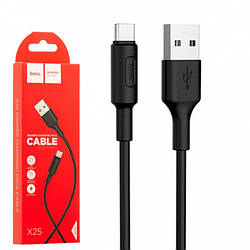 USB дата-кабель Hoco X25 Soarer Type-C 1 метр чорний