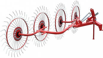 Граблі ворушилки на трактор, мінітрактор Сонечко на 4 колеса, спиця 6 мм (ГСТ6-4)