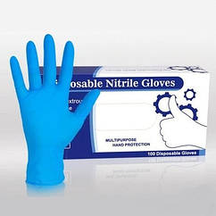 Одноразові нітрилові рукавички розмір L (100 шт)