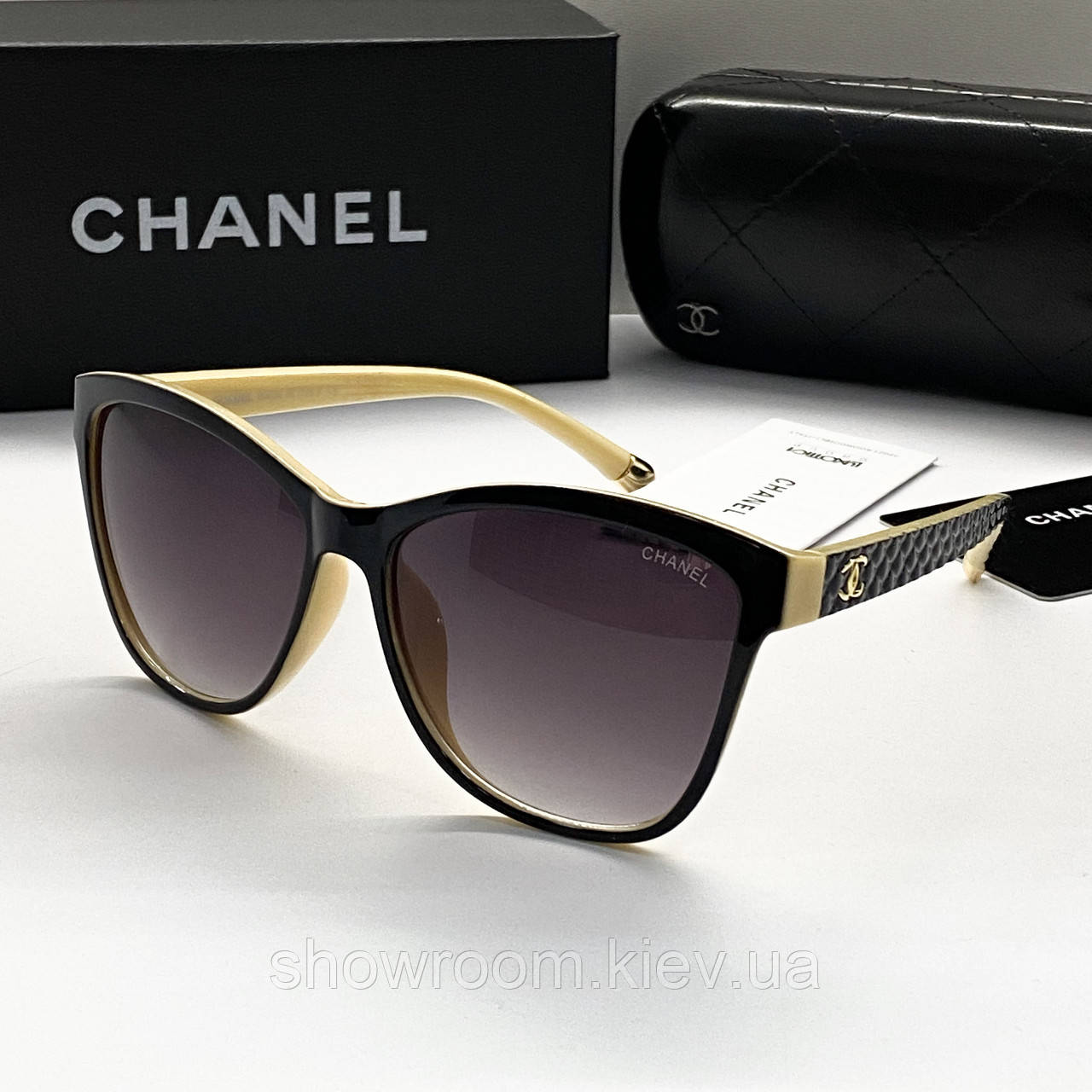 Жіночі сонцезахисні окуляри Ch (5330) beige