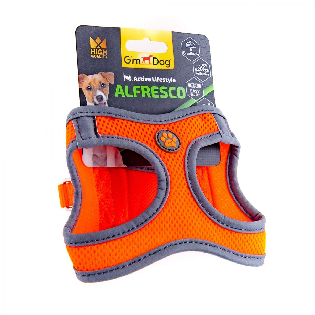 Шлея для собак GimDog Alfresco неопрен S 37-40 см, оранжевий