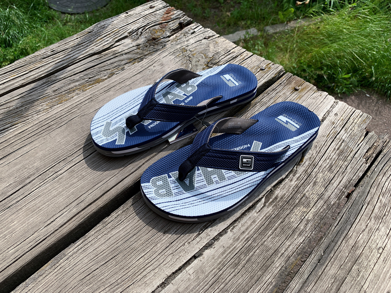 Чоловічі в'єтнамки SAHAB Сахаб Navy-White сині з білим Оригінал