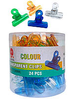 Затиск - прищепка для створення арки нігтя, пластиковий - 38мм. (24 шт. упаковка)